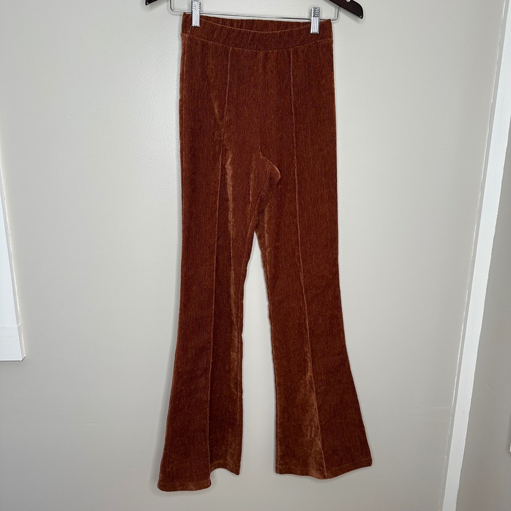 LOVE ON A HANGER Women's Rusty Brown Corduroy Flare Pants Size‎ S